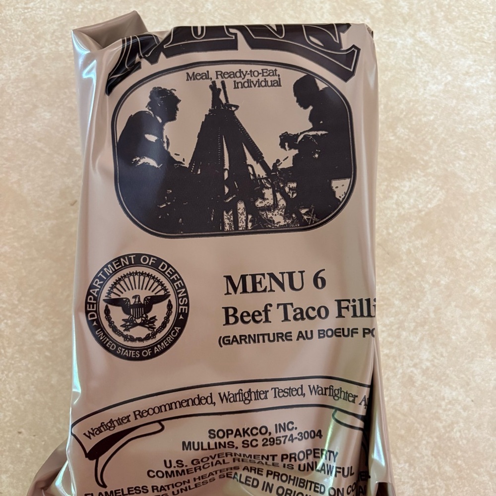 MRE (5) Menu 6 Beef Taco Filling
